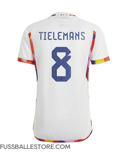 Günstige Belgien Youri Tielemans #8 Auswärtstrikot WM 2022 Kurzarm